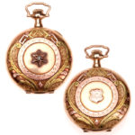 Chas Salick Hunting Pocket Watch - Case Front and Back