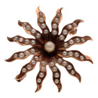 Gold Seed Pearl Starburst - Front