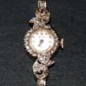 Bulova White Gold Ladies Wrist Watch - Face