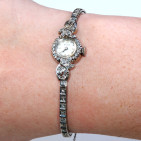 Bulova White Gold Ladies Wrist Watch- On Wrist