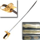 1859 Swedish Officer's Sword - Sword with Details