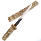 Japanese Carved Ivory Tanto - Blade Side One
