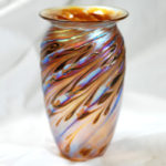Harmony Glassworks Orange Vase - Side View