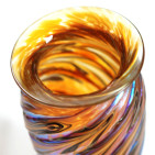 Harmony Glassworks Orange Vase - Rim Top
