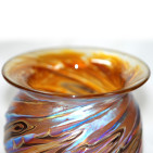 Harmony Glassworks Orange Vase - Rim, Side
