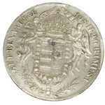 Hungarian 1 Thaler Silver Madonna Coin - Reverse Angels