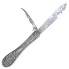 Decorative Pocket Fruit Knife with Seed Pick - Front