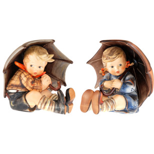 Hummel Umbrella Figurine Pair - Pair