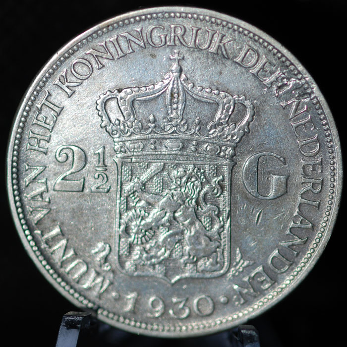 netherlands 1930 2 half Gulden back – Buy – Collect – Sell