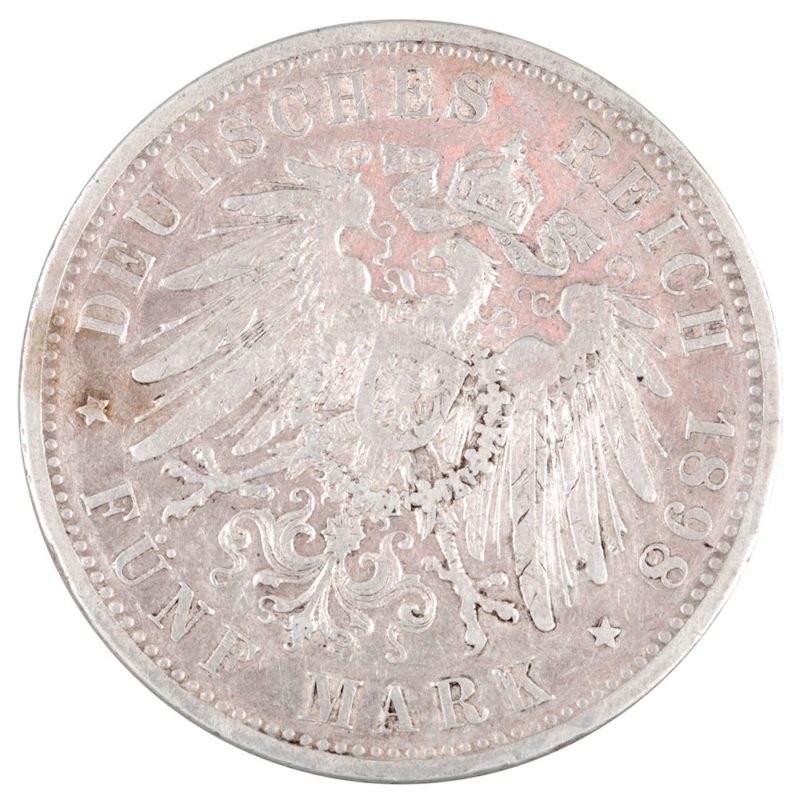German States PRUSSIA 5 Mark KM# 523 1898