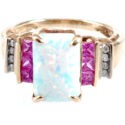 10K Ring - Rectangular Opal