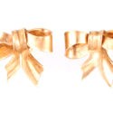 14K Bow Ribbon Screw on Estate Vintage Earring