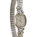 14K White Gold Lady Elgin Diamond wrist watch