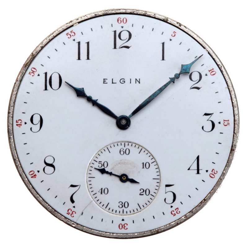 Elgin 12s 17j Grade 384 Model 3 Openface Pendant Set Nickel Movement