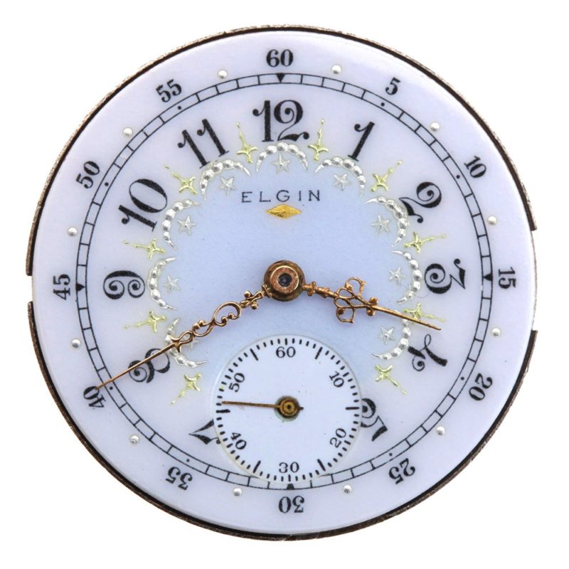 Fancy Dial Elgin 0s 15j Grade 354 Model 2 Hunting Pendant Set Movement