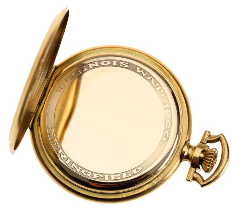 Illinois 14K Gold 12s 19j Grade 427 Model 3 Openface Pendant Set Pocket Watch