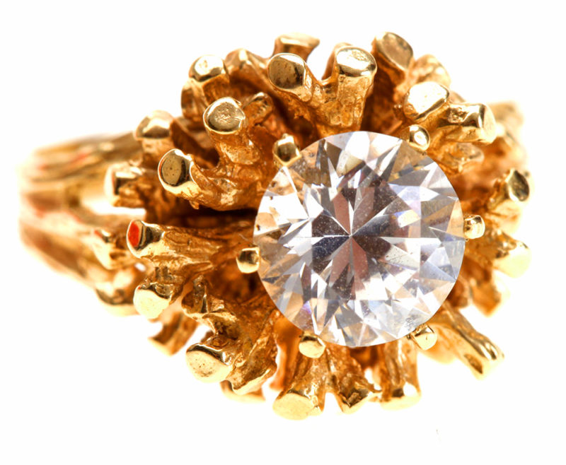 14k Gold Ring with CZ