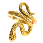 18k Gold Snake Ring