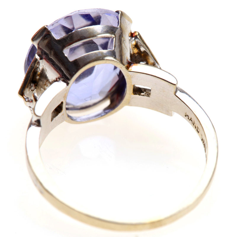 Aquamarine, Diamond & White Gold Ring