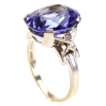 Aquamarine, Diamond & White Gold Ring