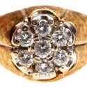 Diamond Cluster 14K Gold Ring