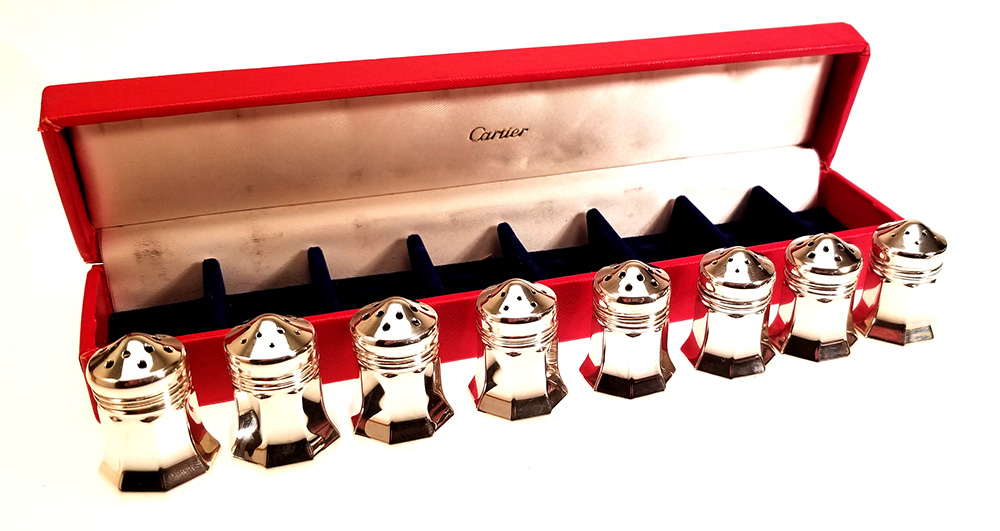 Cartier Sterling Silver Salt & Pepers Shakers