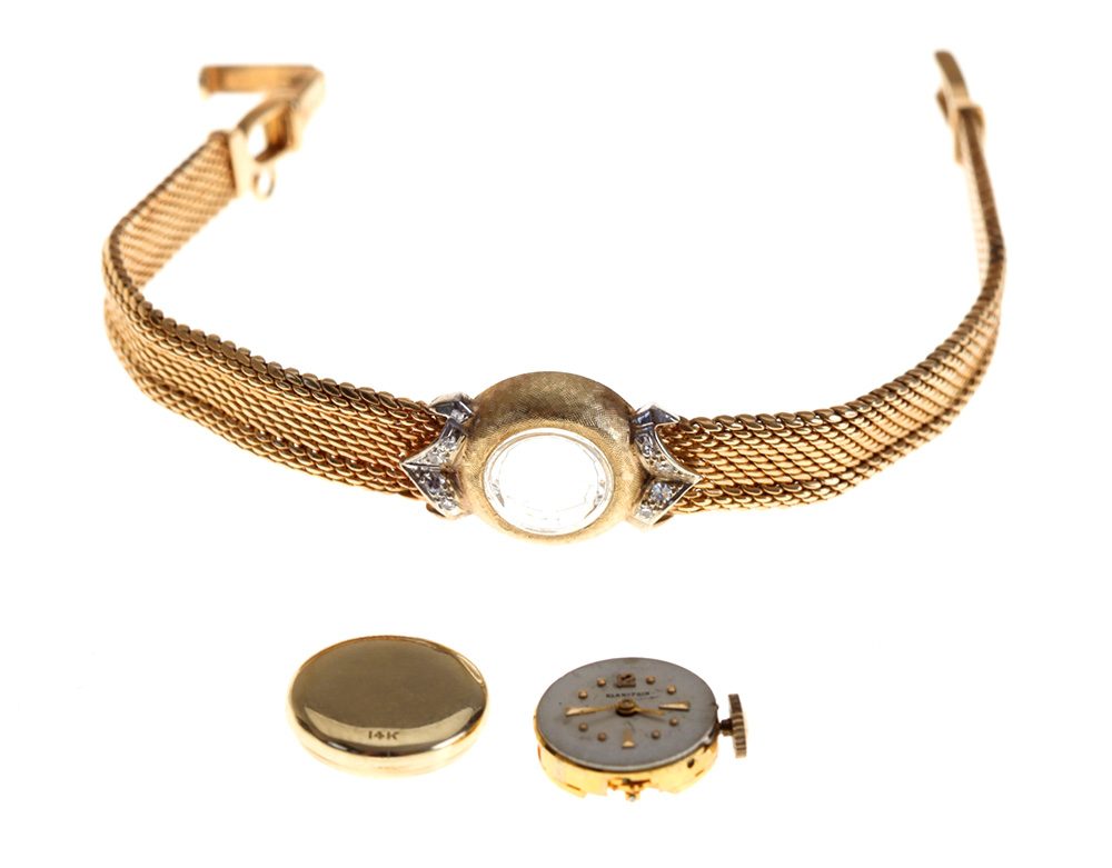 Ladies Vintage 14K Solid Gold Diamond Blancpain Watch