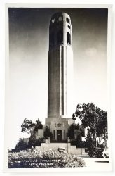 Coit Tower Telegraph Hill San Francisco CA RPPC Postcard