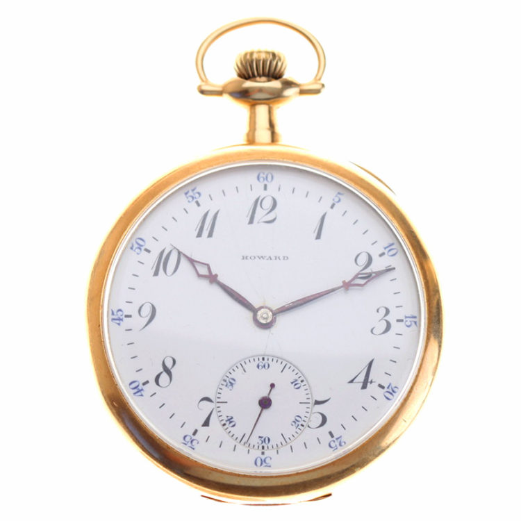 Howard 14K Solid Gold 12 Size 17 Jewel Pocket Watch, circa 1912 – Buy ...