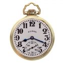Illinois 21 Jewel Type III 60 Hour Bunn Special Model 14 Railroad Pocket Watch dial