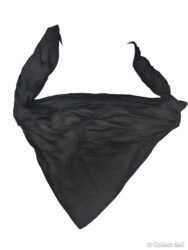 Hitler Youth Black Scarf Neckerchief with Braided Leather Woggle, WWII German