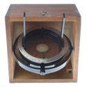 Azimuth Circle Liquid Gimbaled Bearing Compass in Mahogany Wood Case