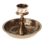 detailed brass candle stick holder