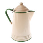 Vintage Enamel Hinged Coffee Pot 10 Cup Kettle