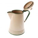 Vintage Enamel Hinged Coffee Pot 10 Cup Kettle