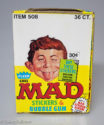 14-0019: Vintage 1983 Fleer Mad Magazine Stickers Unopened 36 Count Wax Box