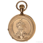 Swiss Lacroix Geneve Black Enamel Gold Pocket Watch