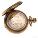 Swiss Lacroix Geneve Black Enamel Gold Pocket Watch