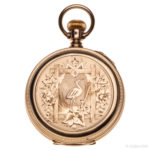 Am Waltham Hunting Gold Cased with Crane Pocket Watch, c. 1887