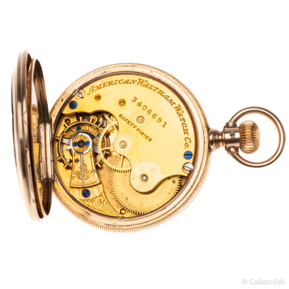 1887 Waltham Hunting Gold Pocket Watch