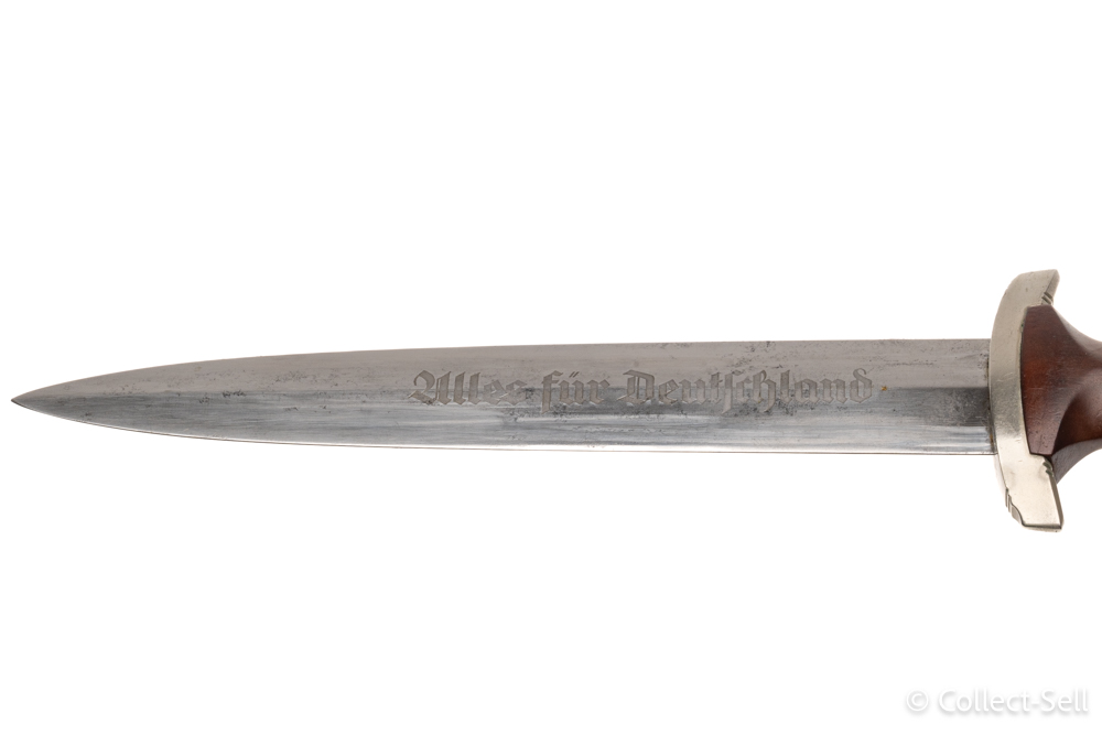 "Early SA dagger by J.A. Henckels with etched motto 'Alles für Deutschland' on the blade."