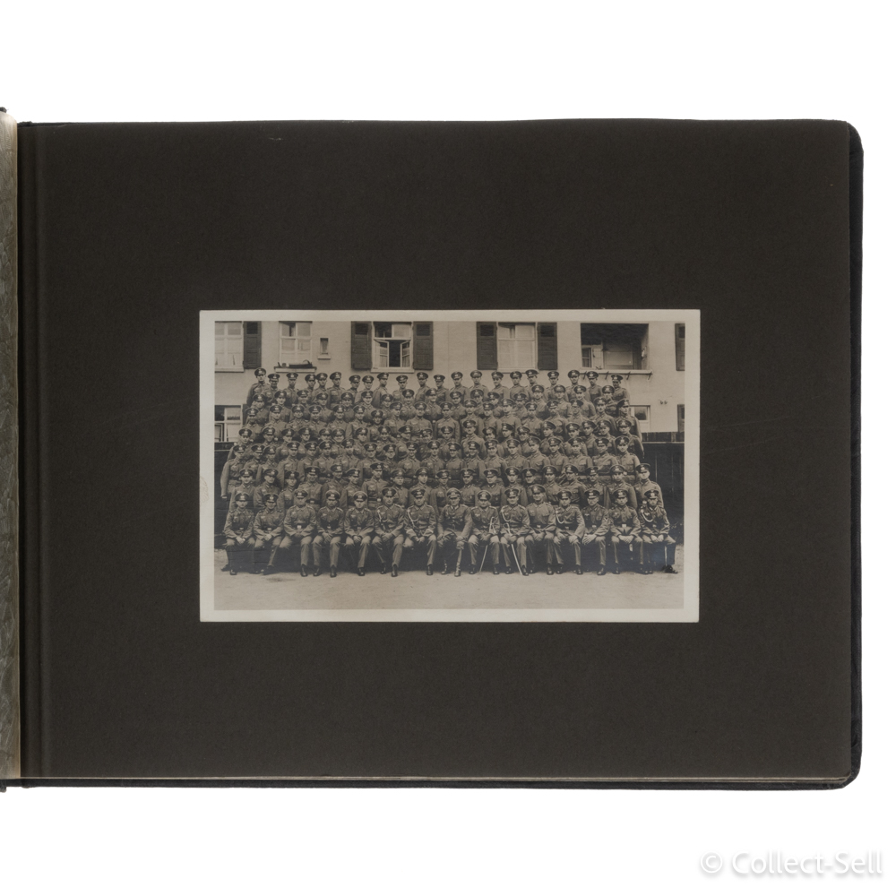 WWII German Wehrmacht photo album page featuring historical photographs of the 1939 Polish Campaign, Wehrmacht leadership, soldiers in training, garrison life, and cultural moments