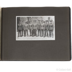 WWII German Wehrmacht photo album page featuring historical photographs of the 1939 Polish Campaign, Wehrmacht leadership, soldiers in training, garrison life, and cultural moments