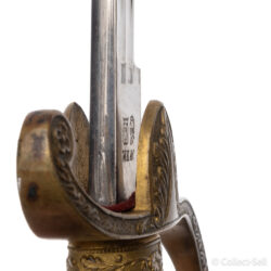 WKC Logo In Treue Fest blade inscription Imperial Bavarian Lionhead Officer’s Sword – 4th Bavarian Infantry Regiment – WKC Solingen