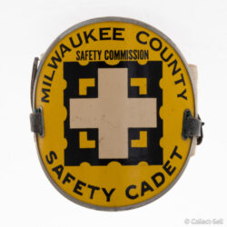 Vintage Milwaukee County Safety Cadet Armband Badge w belt - NEW old stock