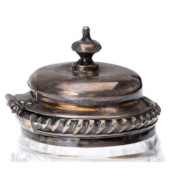 George IV 1824 sterling silver and cut glass mustard pot by Thomas Watson & Co mark