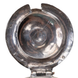 George IV 1824 sterling silver and cut glass mustard pot by Thomas Watson & Co underside lid