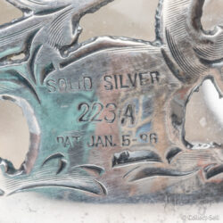 Close-up of silver mark: “Solid Silver 223 A Pat Jan 5 96”