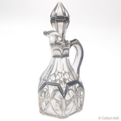 Antique Art Nouveau Silver Overlay Cruet