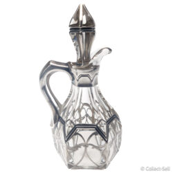 Antique Art Nouveau Silver Overlay Cruet